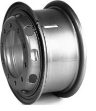 Диск Tracston 8.5х24 10х335 D281 ET180 Sillver 16мм для камерной шины