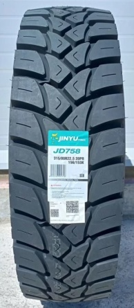 315/80R22.5 JINYU JD758 156/153K TL Автошина Ведущая Стройка фото 1